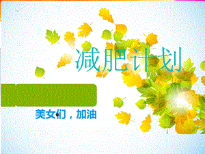 《减肥计划及方法》PPT课件.ppt