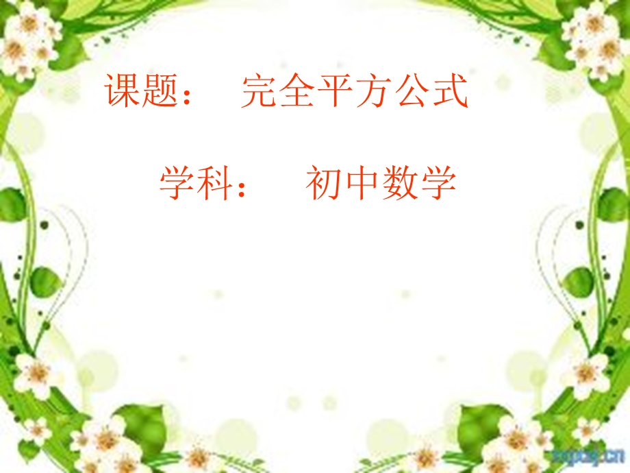 《完全平方微》PPT课件.ppt_第1页