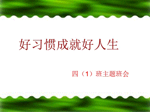 《习惯养成主题班会》PPT课件.ppt