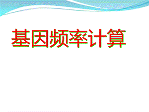 《基因频率计算》PPT课件.ppt