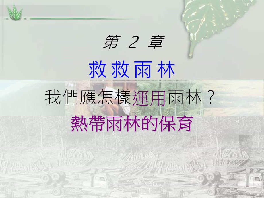 598第2章我們應怎樣運用雨林.ppt_第1页