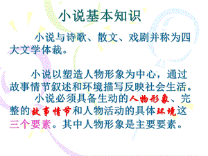 《小说基本知识》PPT课件.ppt