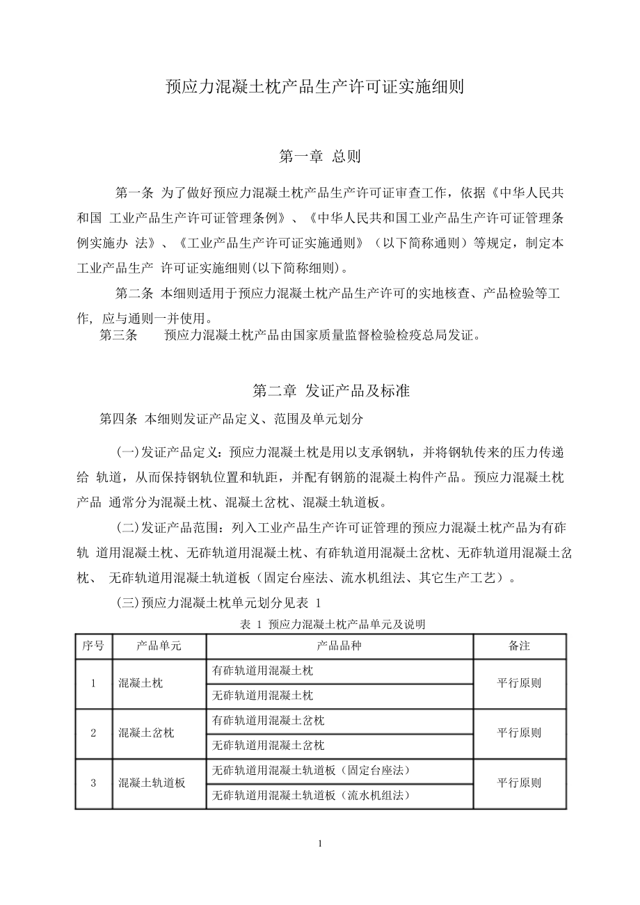 生产许可证实施细则34预应力混凝土枕产品生产许可证实施细则.DOC.doc_第3页