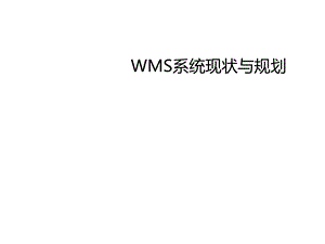 《WMS现状与规划》PPT课件.ppt