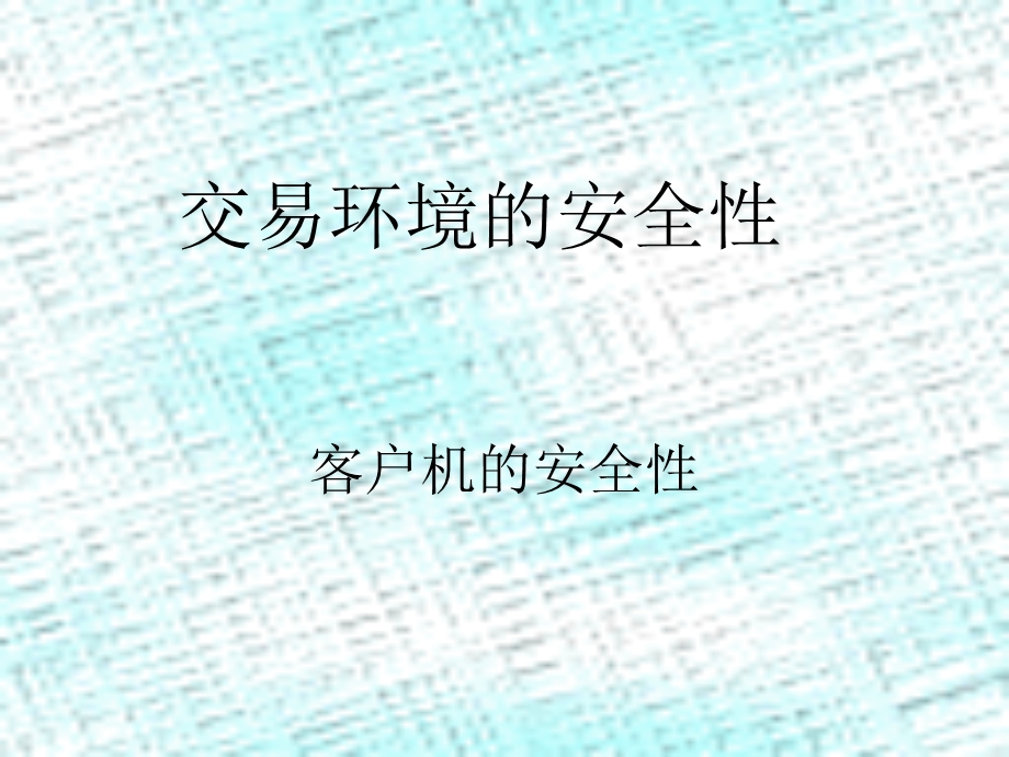 《交易环境的安全性》PPT课件.ppt_第1页