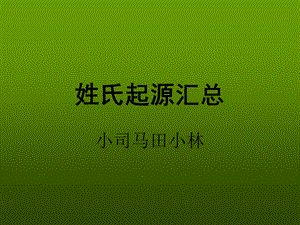 《姓氏起源汇总》PPT课件.ppt