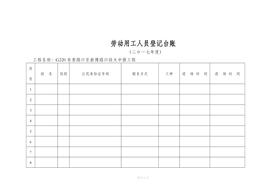 劳动用工人员登记台账完整.doc_第2页