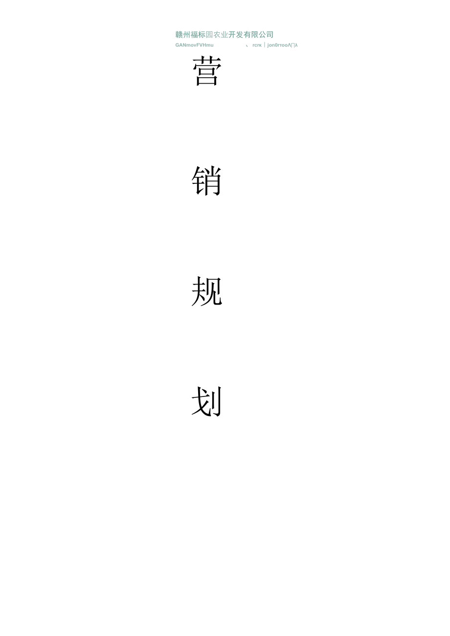 福赫园山茶油营销规划书.docx_第1页