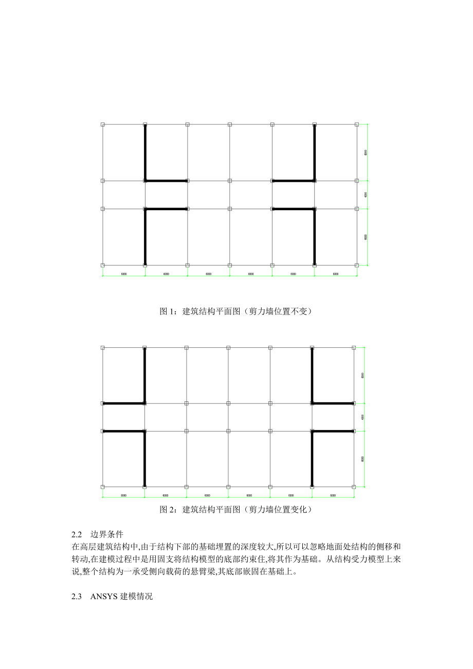 基于MATLAB的高层框架剪力墙结构剪力墙位置变化对模态及时程分析结果的影响.doc_第2页