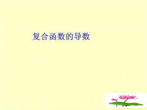 《复合函数的导数》PPT课件.ppt