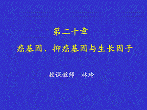 生化癌基因、抑癌基因与生长因子.ppt