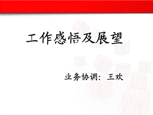 《工作感悟与展望》PPT课件.ppt