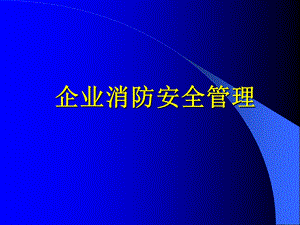 《企业消防安全管理》PPT课件.ppt