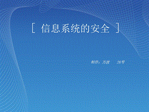 《信息系统的安全》PPT课件.ppt