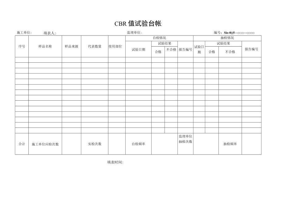 CBR值试验台帐.docx_第1页