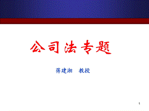 《公司法专题》PPT课件.ppt