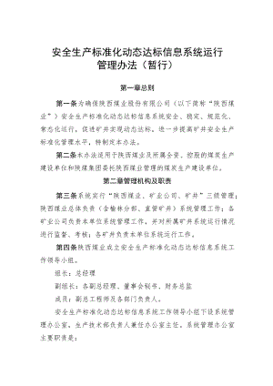 安全生产标准化动态达标信息系统运行管理办法（暂行）.docx