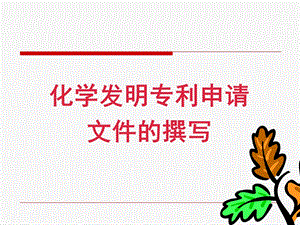 《化学专利撰写》PPT课件.ppt