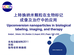 《上转换纳米颗粒》PPT课件.ppt