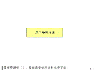 《员工培训方案》PPT课件.ppt