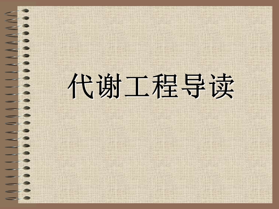 《代谢工程导读》PPT课件.ppt_第1页