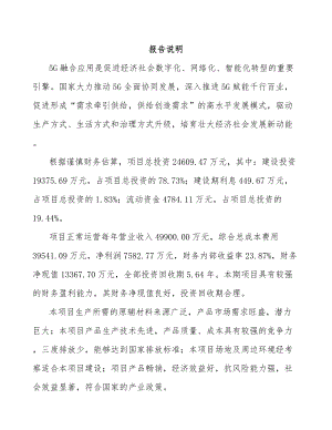 北京年产xxx套5G+文化旅游设备项目创业计划书.docx