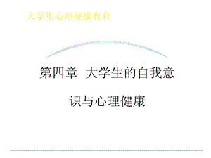 自我意识与心理健康教育.ppt