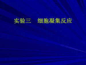 实验三细胞凝集反应.ppt