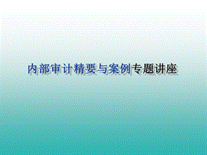 《内部审计案例》PPT课件.ppt