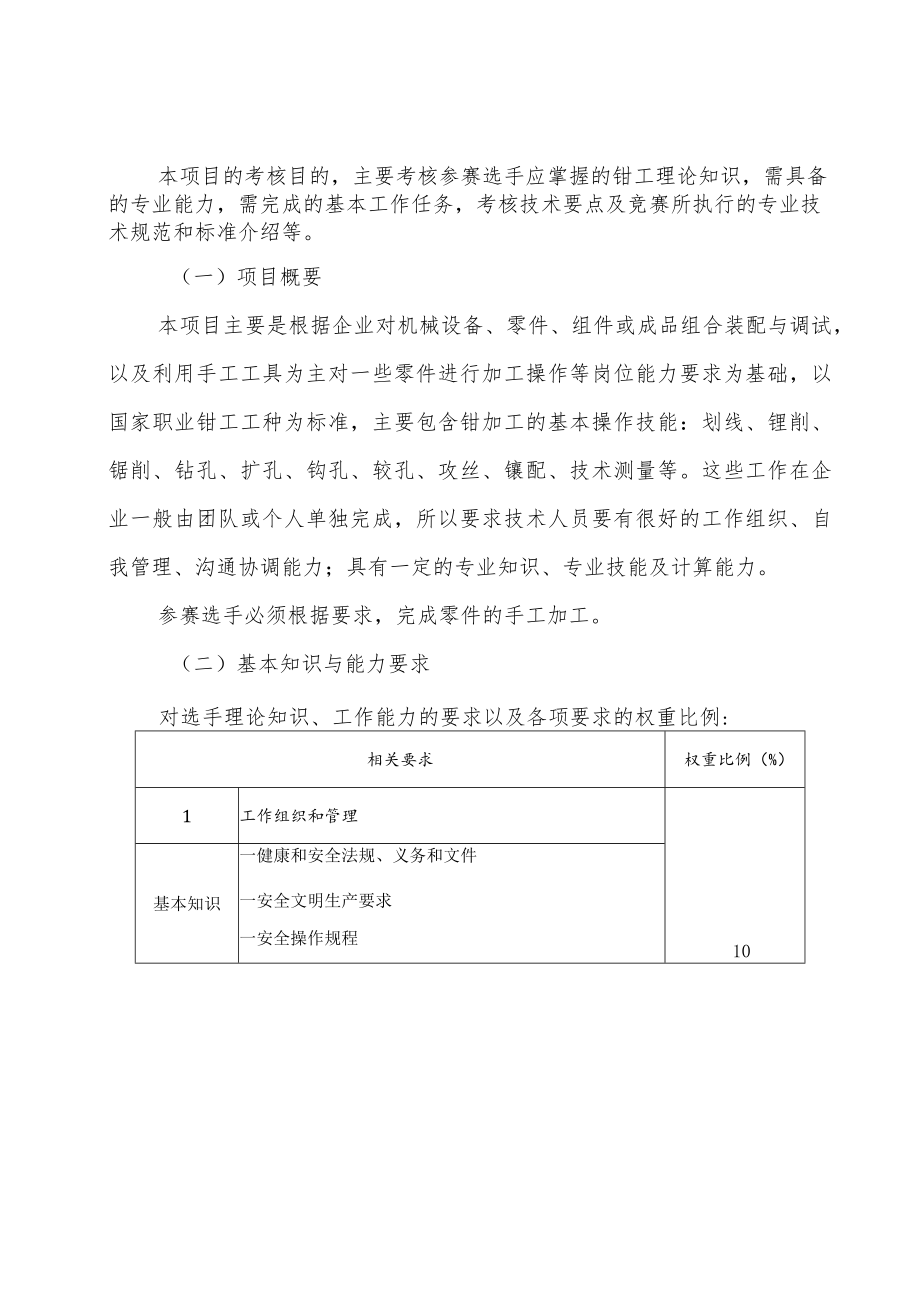 “技能兴威”第一届威海市职业技能大赛“钳工”赛项技术文件.docx_第2页