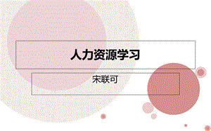 《人力资源学习》PPT课件.ppt