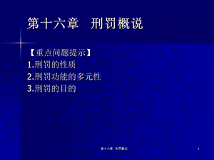 《刑罚概说》PPT课件.ppt