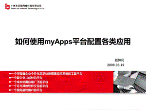 如何使用myApps平台配置各类应用.ppt