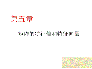 五章矩阵的特征值和特征向量ppt课件.ppt