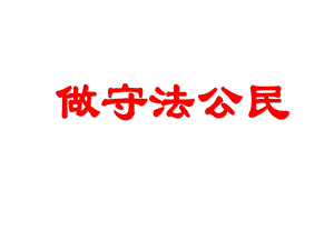 《做守法公民》PPT课件.ppt