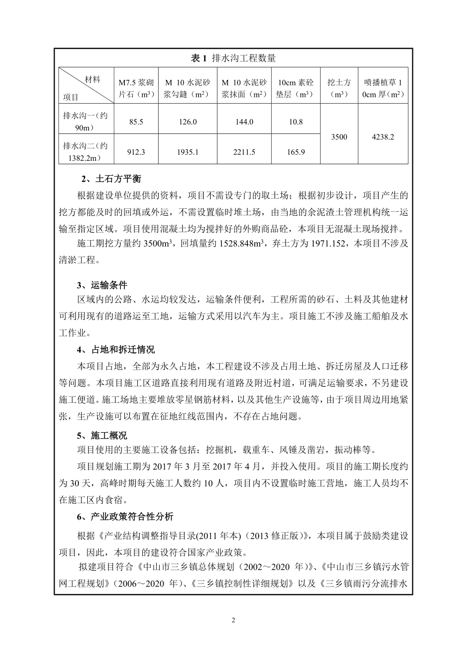 中山市三乡镇丰裕泡沫厂山坡治理工程建设地点广东省中山市三环评报告.doc_第3页