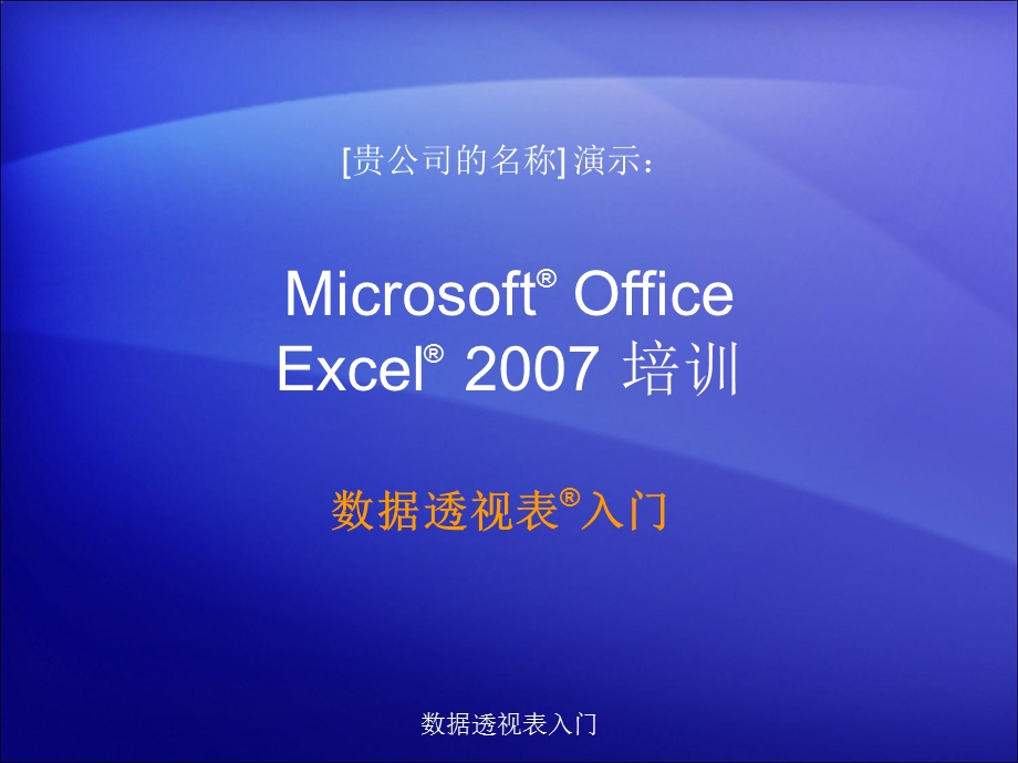 数据透视表入门MicrosoftOfficeExcel.ppt_第1页