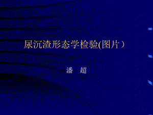 《尿沉渣形态学检验》PPT课件.ppt