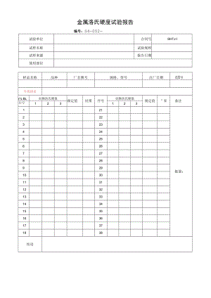 金属洛氏硬度试验报告.docx