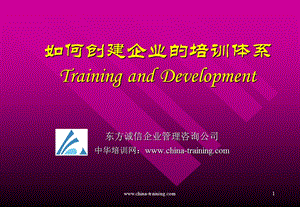 如何创建企业的培训体系TrainingandDevelopment.ppt