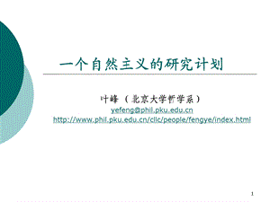 一个自然主义的研究计划.ppt