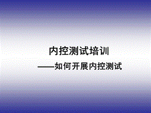 《内控测试培训》PPT课件.ppt