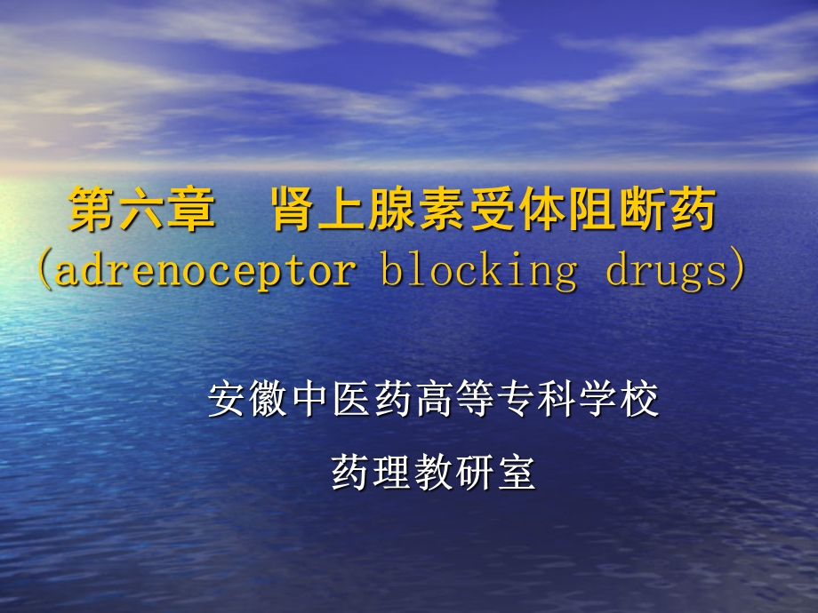 肾上腺素受体阻断药(adrenoceptor blocking drugs)PPT课件.ppt_第1页