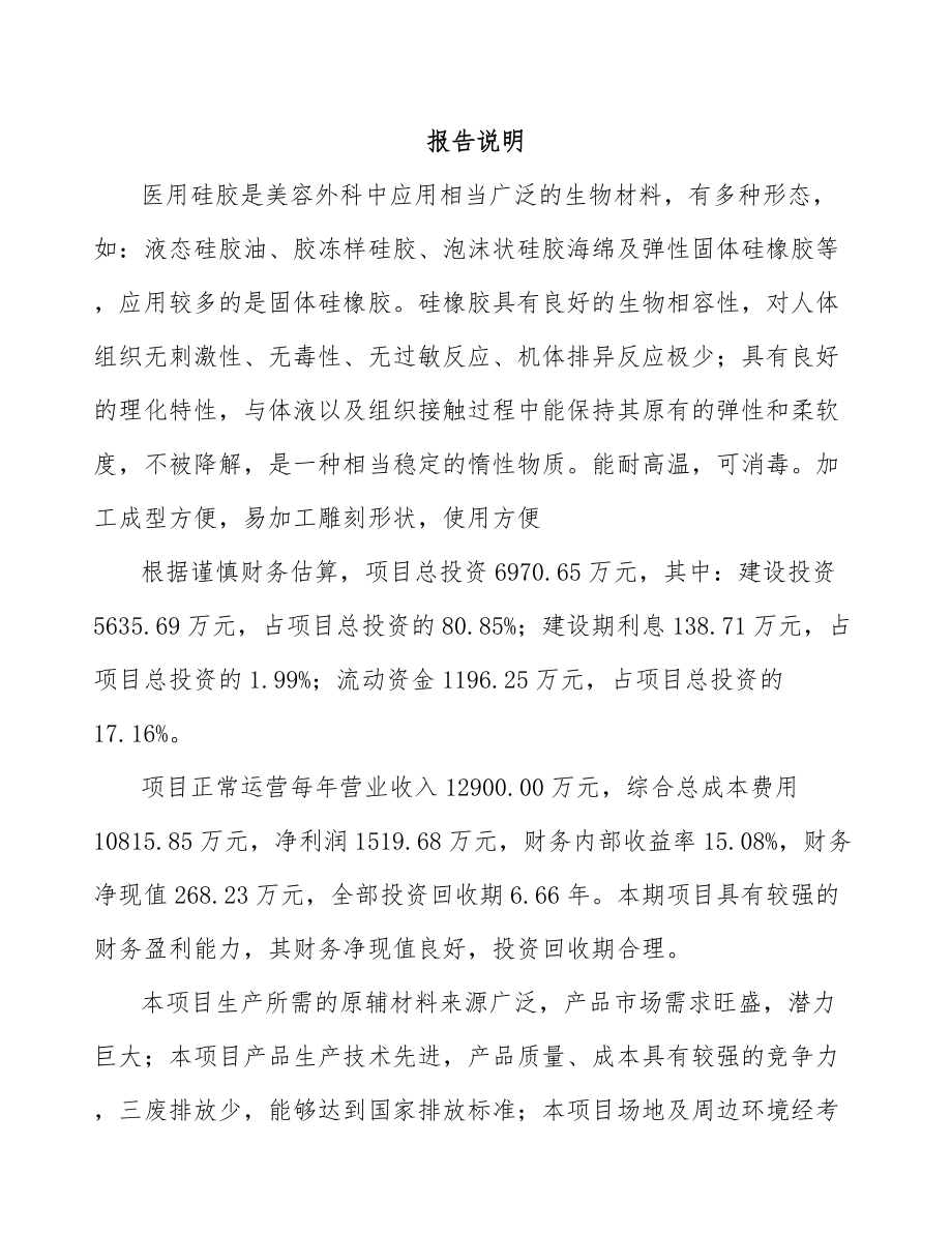 医用硅胶项目可行性研究报告.docx_第2页