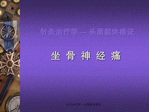 坐 骨 神 经 痛.ppt