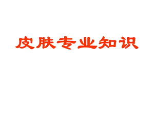 《皮肤专业知识》PPT课件.ppt