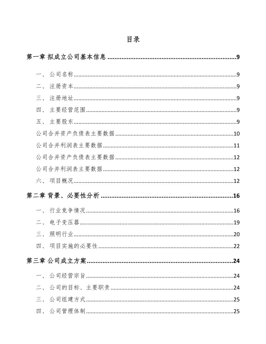 南京关于成立智能照明灯具公司可行性研究报告.docx_第2页