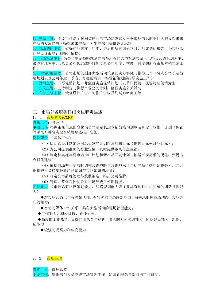 公司岗位职位说明书汇编大全.doc_第2页