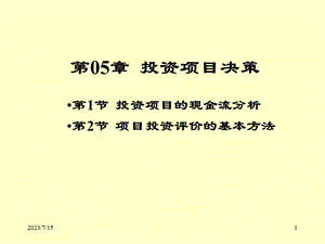 《投资项目决策》PPT课件.ppt