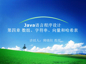 Java程序设计课件第四章数组字符串向量与哈希表.ppt